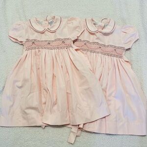Set of 2 Carriage Boutique Pink Smocked Dresses